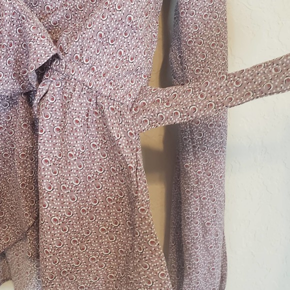 Max Studio Ruffle Front Faux Wrap Top - Picture 4 of 11